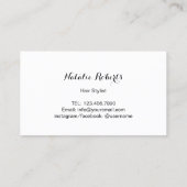 美容師のかわいい色はサロンのロイヤリティを切ります ロイヤリティカード (裏面)