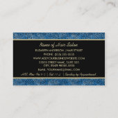 美容師のためのヘアサロンブルーチーテプリント 名刺 (裏面)