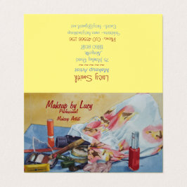 美容師のためのヴィンテージ化粧バッグの写真 名刺