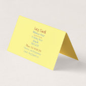 美容師のためのヴィンテージ化粧バッグの写真 名刺 (裏面)