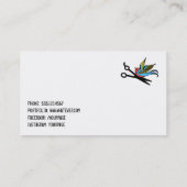 美容師のはさみのつばめの入れ墨のレトロのcosmo 名刺 (裏面)