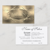 美容師のはさみのグリッターの魅力 予約カード (正面/裏面)