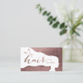 美容師のばら色の金ぱくのサロンのアポイントメント 予約カード (スタンド正面)