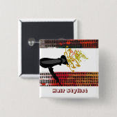 美容師のアポイントメントのサロンのファッションの花柄 缶バッジ (正面&裏面)