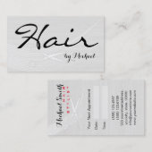 美容師のアポイントメントのモダンで白い木#3 予約カード (正面/裏面)