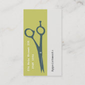 美容師のアポイントメントの再予約のサロンのはさみ 予約カード (裏面)