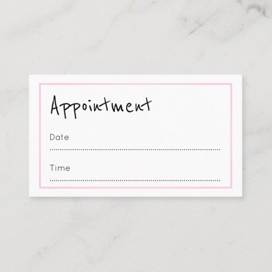 美容師のアポイントメントカードを"エコーします" 予約カード (裏面)