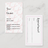 美容師のアポイントメントカードを"エコーします" 予約カード (正面/裏面)