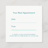 美容師のエレガントな水彩画のサロンのアポイントメント 予約カード (裏面)