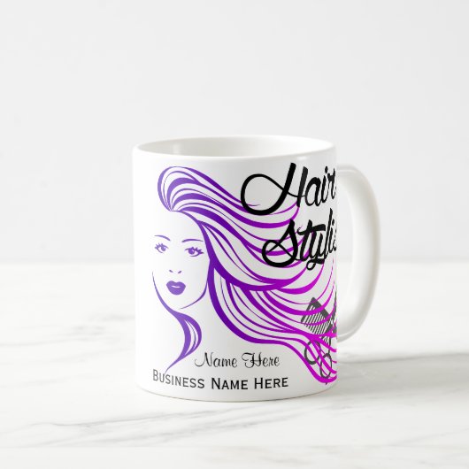 美容師のカスタム コーヒーマグカップ (正面右)