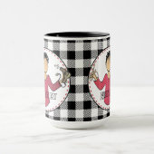 美容師のクリスマスおもしろい漫画 マグカップ (中央)