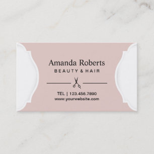 美容師のサロンのアポイントメントのヴィンテージの赤面のピンク 予約カード