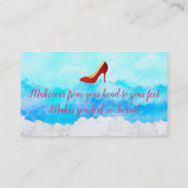 美容師のサロンのスローガンの名刺 名刺 (裏面)