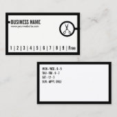 美容師のサロンのミニマルなボーダーロイヤリティの穿孔器 ロイヤリティカード (正面/裏面)