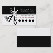 美容師のサロンのモダンな穿孔器のロイヤリティの紹介 ロイヤリティカード (正面/裏面)