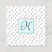 美容師のサロンのモノグラムのアポイントメントカード 予約カード (正面)