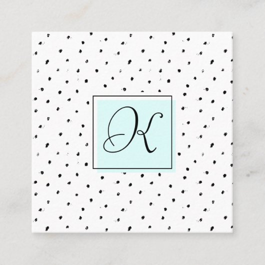 美容師のサロンのモノグラムのアポイントメントカード 予約カード (正面)