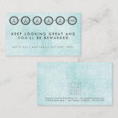 美容師のサロンのロイヤリティのプログラム・カード ロイヤリティカード (正面/裏面)