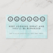 美容師のサロンのロイヤリティのプログラム・カード ロイヤリティカード (正面)