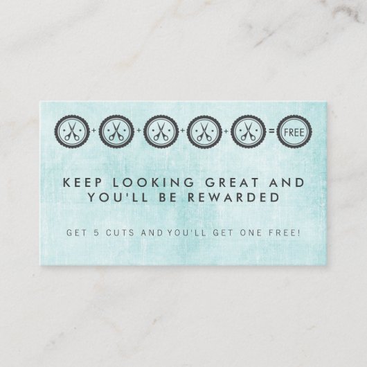 美容師のサロンのロイヤリティのプログラム・カード ロイヤリティカード (正面)