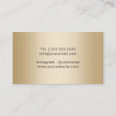 美容師のサロンの金ゴールドはヴィンテージクラフトを切ります 名刺 (裏面)