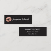 美容師のシンプルで粋なキスは芸術家を構成します スキニー名刺 (正面/裏面)