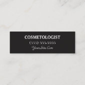 美容師のシンプルで粋なキスは芸術家を構成します スキニー名刺 (裏面)