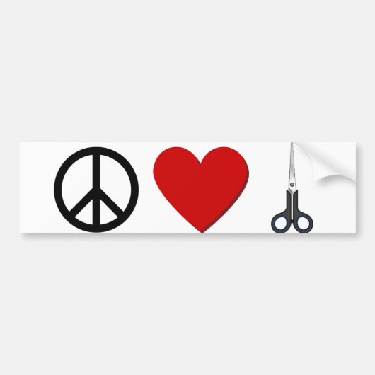 美容師のバンパーステッカー バンパーステッカー (正面)