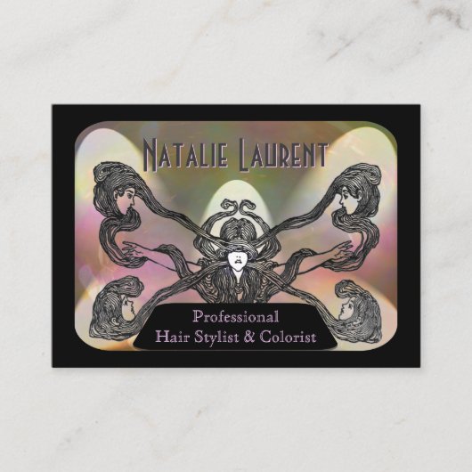 美容師のプロフェッショナルの美しい 名刺 (正面)