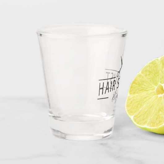 美容師のヘアカットはモノグラムを切ります ショットグラス (左)