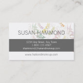 美容師のメーキャップアーティストの名刺 名刺 (裏面)