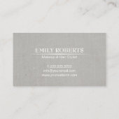 美容師のモダンな円の銀の紙吹雪の点 名刺 (裏面)