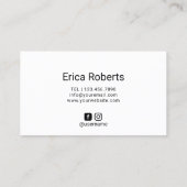 美容師のモダンな金ゴールドはタイポグラフィを切ります 名刺 (裏面)