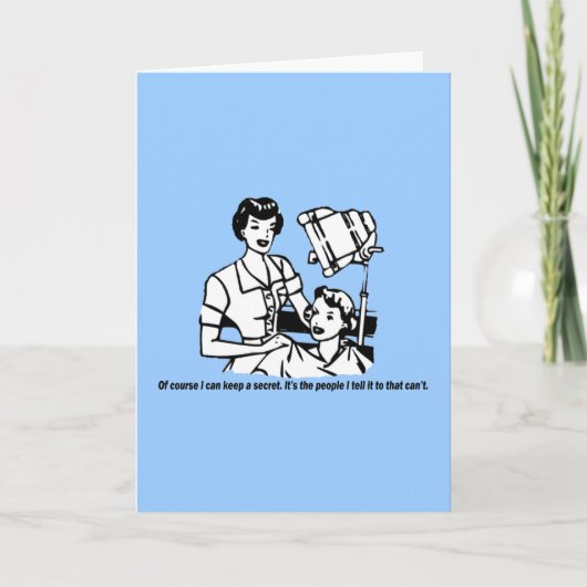 美容師のユーモア – もちろん秘密保はできる カード (正面)