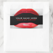 美容師のラベルがビジネス用品を構成 長方形シール (バッグ)