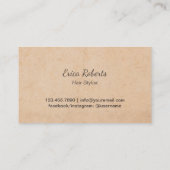 美容師のヴィンテージによっては音楽ノートが切りましたり及び開花します 名刺 (裏面)