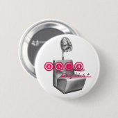 美容師のヴィンテージのドライヤーの椅子ボタン 缶バッジ (正面&裏面)