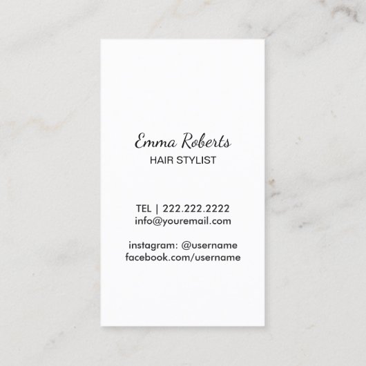 美容師のヴィンテージは及び素朴な花柄切ります 名刺 (裏面)