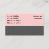 美容師の名刺ダマスク 名刺 (裏面)