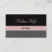 美容師の名刺ダマスク 名刺 (正面)