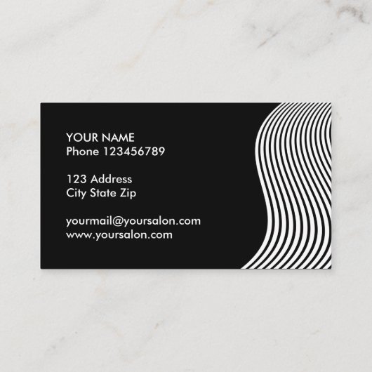 美容師の名刺 |プロフェッショナルテンプレート 名刺 (裏面)