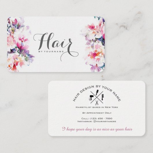 美容師の名刺 名刺 (正面/裏面)