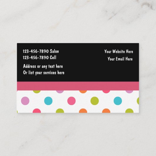 美容師の名刺 名刺 (裏面)