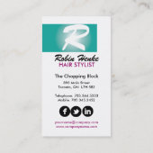 美容師の名刺 名刺 (裏面)