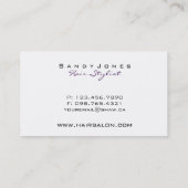 美容師の名刺 名刺 (裏面)