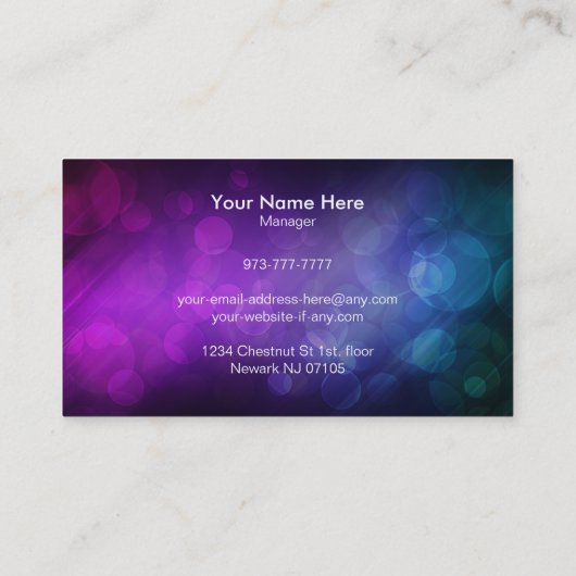 美容師の名刺 名刺 (裏面)