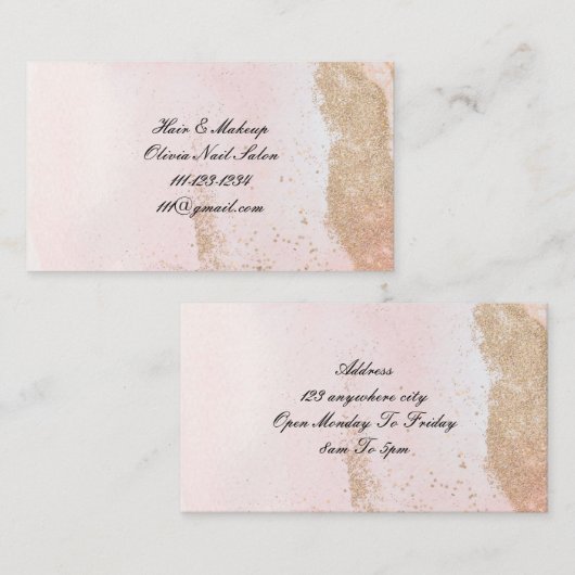 美容師の名刺 名刺 (正面/裏面)