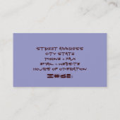 美容師の名刺 名刺 (裏面)