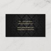 美容師の打撃のドライヤーのロゴのモダンなヒョウのプリント 名刺 (裏面)