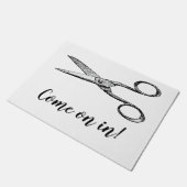 美容師の歓迎されたマット ドアマット (アングル)